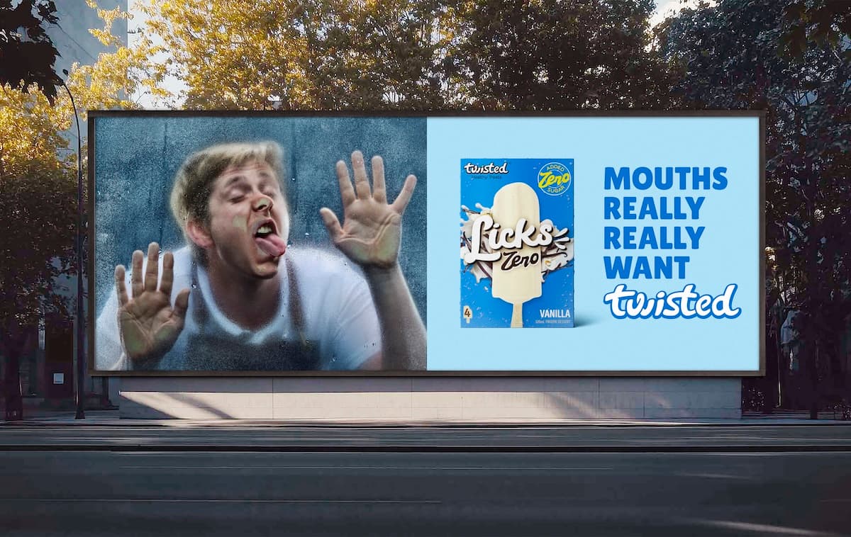 Twisted Healthy Treats Licks Vanilla OOH Mockup