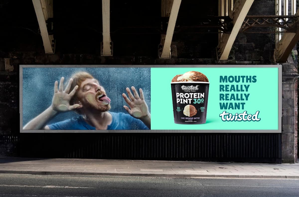 Twisted Healthy Treats Protein Pint OOH Mockup