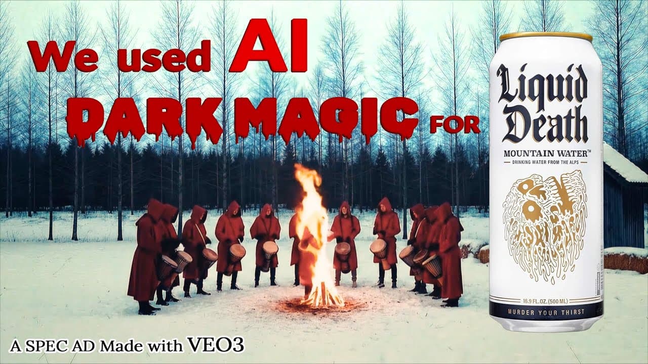 Liquid Death AI ad