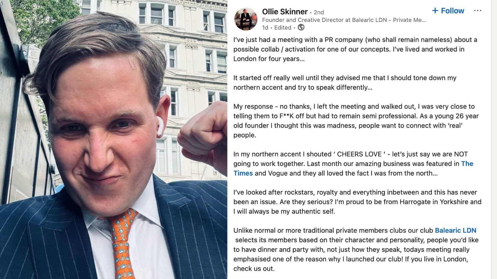 Northern Founder Stands Up for Identity: Viral Walkout Over Accent Advice
